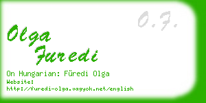 olga furedi business card